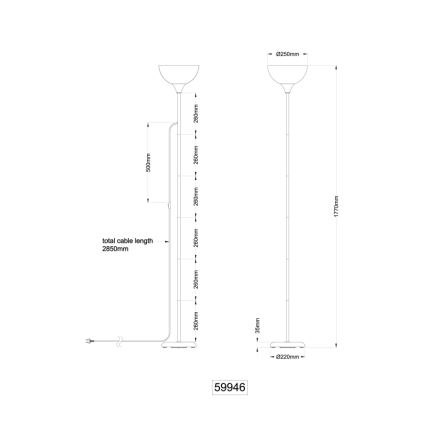 Globo - Grīdas stāvlampa 1xE27/60W/230V