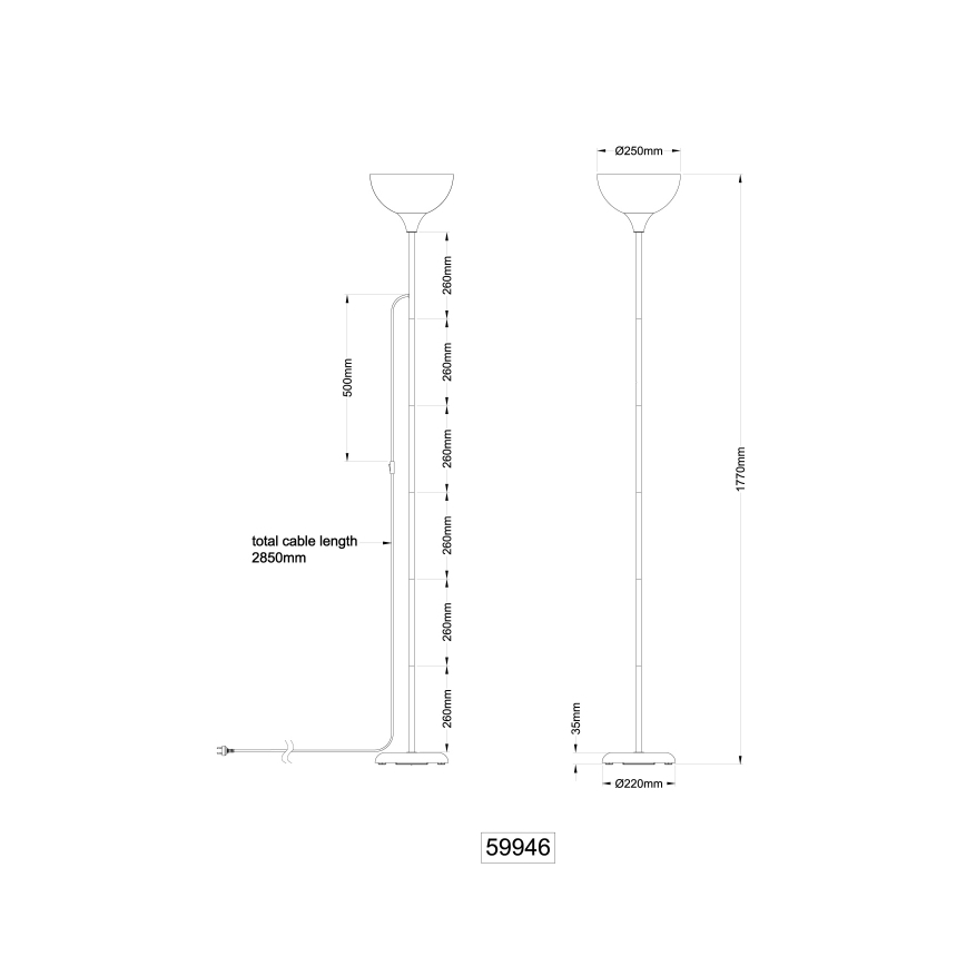 Globo - Grīdas stāvlampa 1xE27/60W/230V