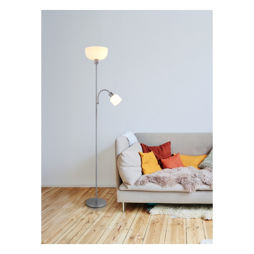 Globo - Grīdas stāvlampa 1xE27/40W/230V + 1xE14/25W