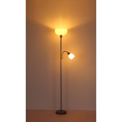 Globo - Grīdas stāvlampa 1xE27/40W/230V + 1xE14/25W
