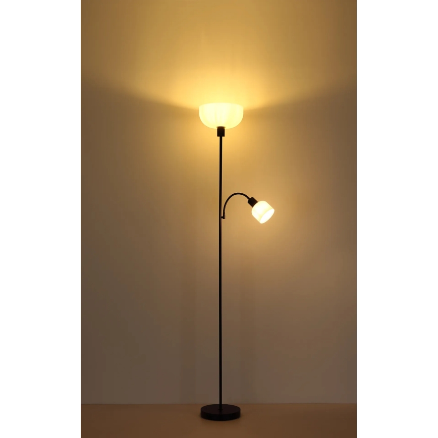 Globo - Grīdas lampa 1xE27/40W/230V + 1xE14/25W