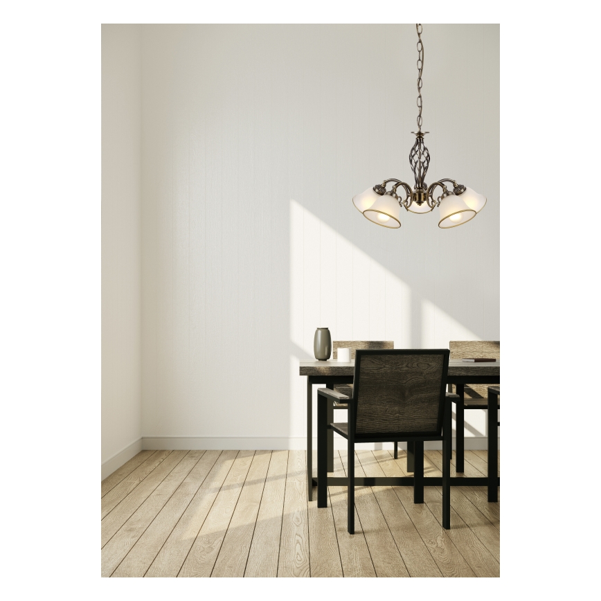 Globo - Lustra ar ķēdi 5xE27/60W/230V