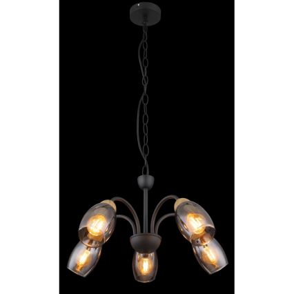 Globo - Lustra ar ķēdi 5xE14/25W/230V
