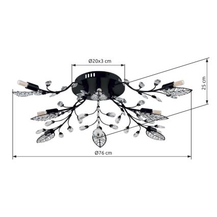 Globo - Griestu gaismeklis 8xG9/5W/230V Ø 76 cm