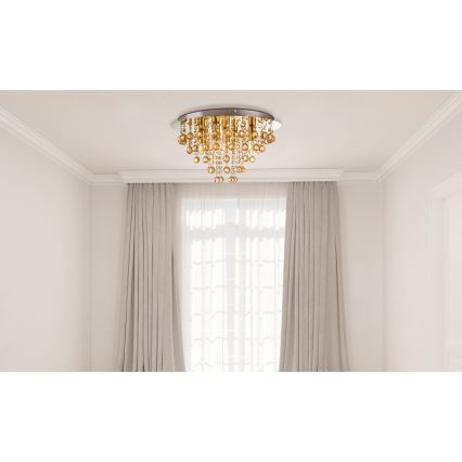 Globo - Griestu lampa 5xE14/40W/230V d. 46 cm zelta