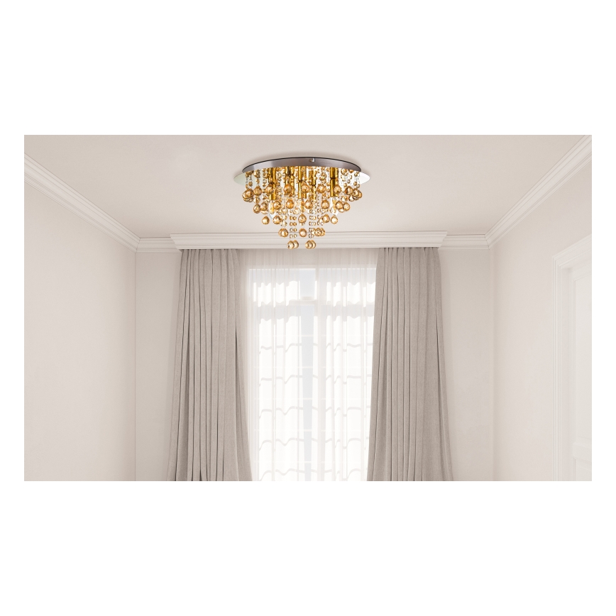 Globo - Griestu lampa 5xE14/40W/230V d. 46 cm zelta