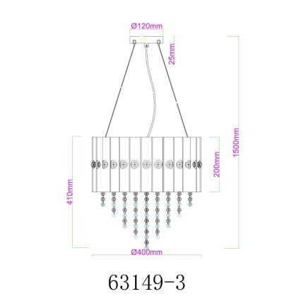 Globo - Lustra ar auklu 3xE27/40W/230V d. 40 cm