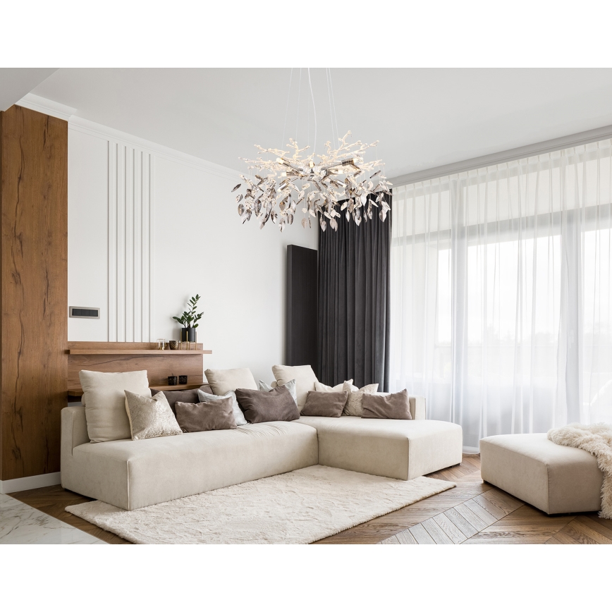 Globo - Lustra ar auklu 8xG9/8W/230V d. 61 cm spīdīgi hromēts