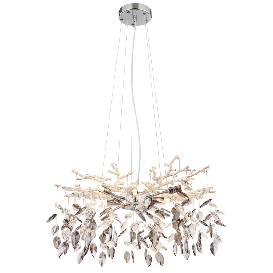Globo - Lustra ar auklu 8xG9/8W/230V d. 61 cm spīdīgi hromēts