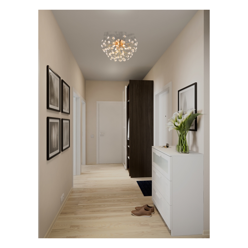 Globo - LED Griestu lampa 4xG9/3,5W/230V d. 45 cm zelta