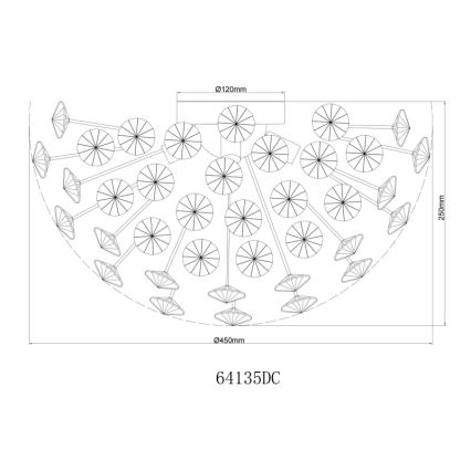 Globo - LED Griestu lampa 4xG9/3,5W/230V d. 45 cm spīdīgi hromēts