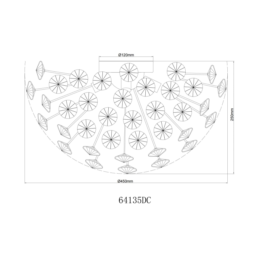 Globo - LED Griestu lampa 4xG9/3,5W/230V d. 45 cm spīdīgi hromēts