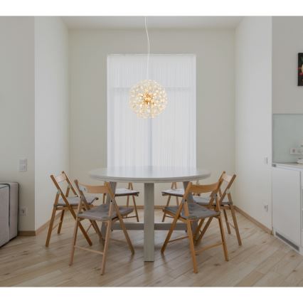 Globo - LED lustra uz troses 8xG9/3,5W/230V Ø 40 cm zelta