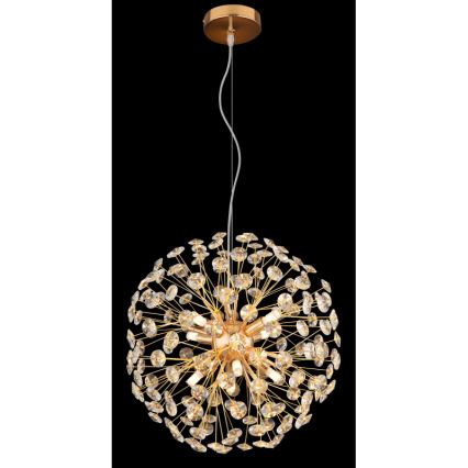 Globo - LED lustra uz troses 8xG9/3,5W/230V Ø 40 cm zelta