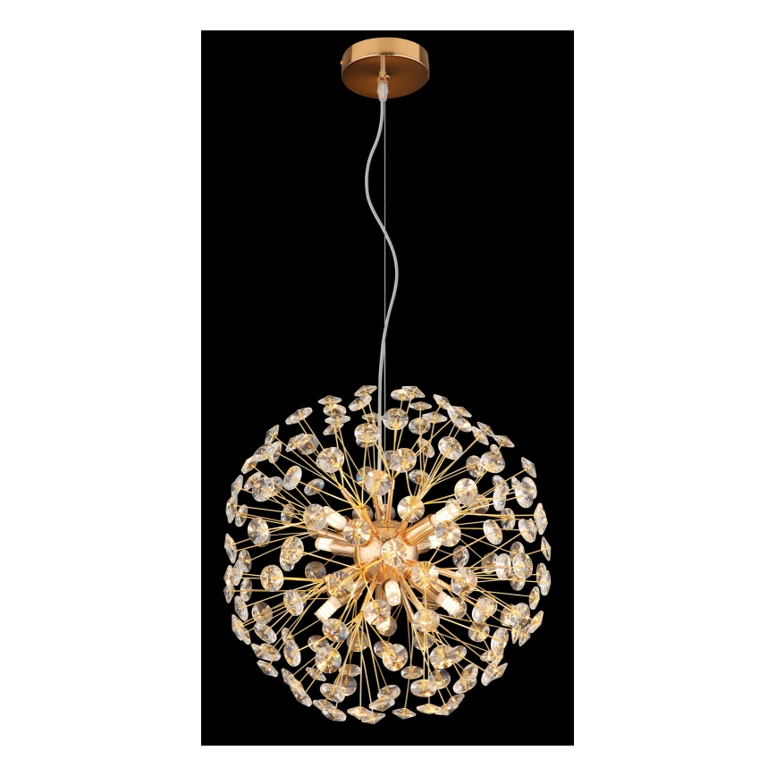 Globo - LED lustra uz troses 8xG9/3,5W/230V Ø 40 cm zelta