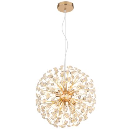 Globo - LED lustra uz troses 8xG9/3,5W/230V Ø 40 cm zelta