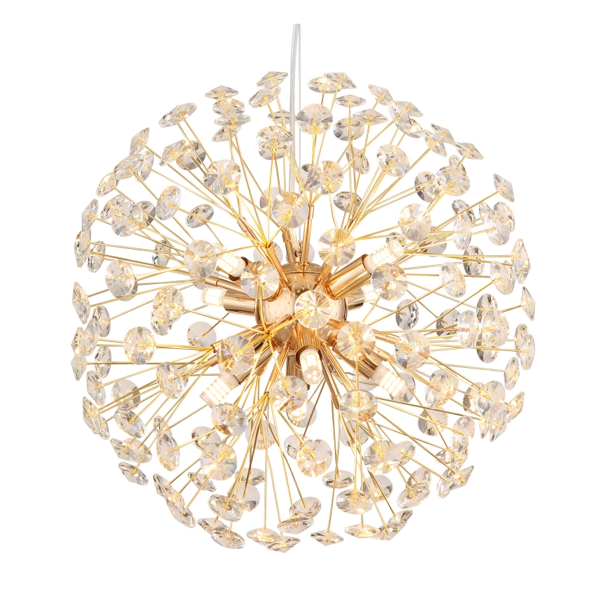 Globo - LED lustra uz troses 8xG9/3,5W/230V Ø 40 cm zelta