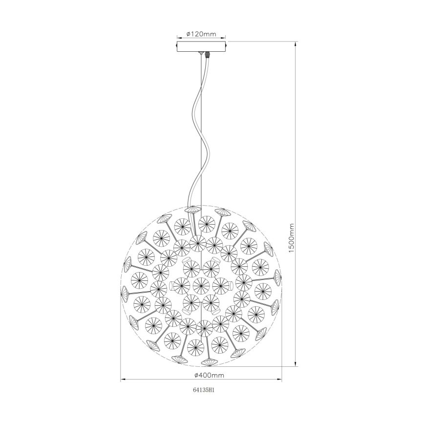Globo - LED lustra uz troses 8xG9/3,5W/230V Ø 40 cm zelta
