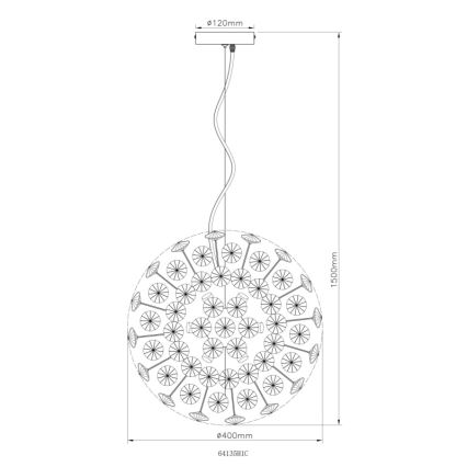 Globo - LED lustra uz stieples 8xG9/3,5W/230V spīdīgs hroms