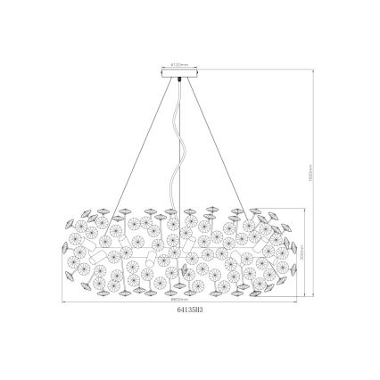 Globo - LED Kristāla lustra ar auklu 20xG9/3,5W/230V