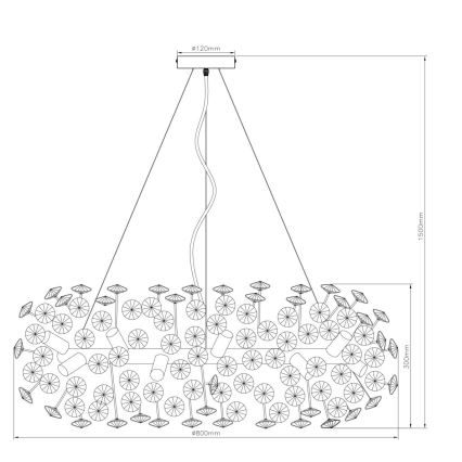 Globo - LED kristāla lustra uz troses 20xG9/3,5W/230V