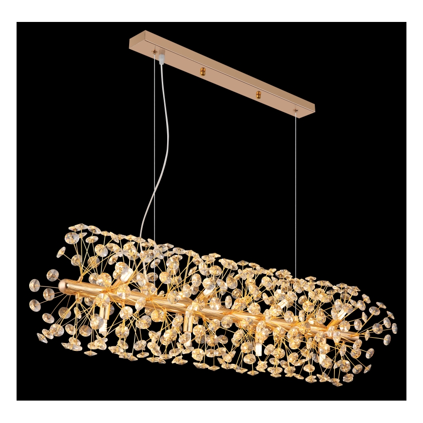 Globo - LED Lustra uz troses 12xG9/3,5W/230V zelta