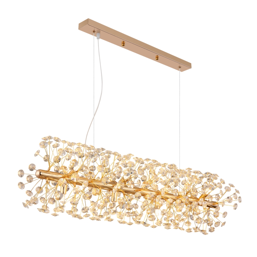 Globo - LED Lustra uz troses 12xG9/3,5W/230V zelta