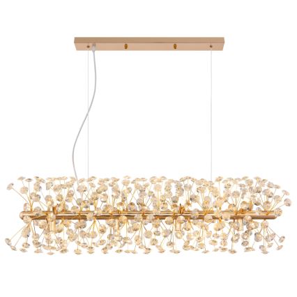 Globo - LED Lustra uz troses 12xG9/3,5W/230V zelta