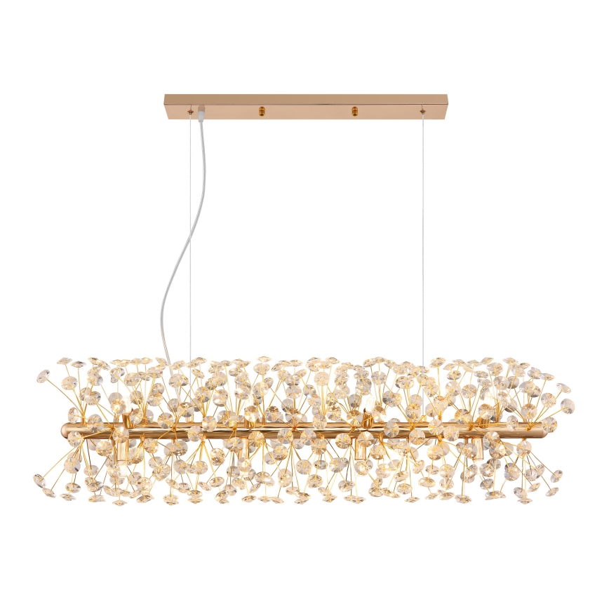 Globo - LED Lustra uz troses 12xG9/3,5W/230V zelta