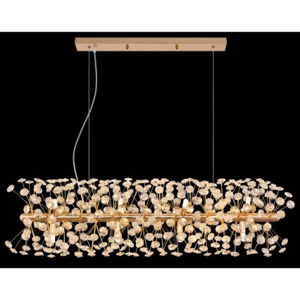 Globo - LED Lustra uz troses 12xG9/3,5W/230V zelta