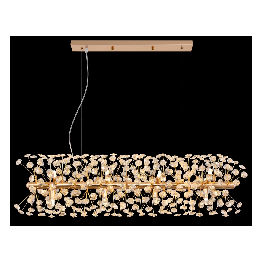 Globo - LED Lustra uz troses 12xG9/3,5W/230V zelta