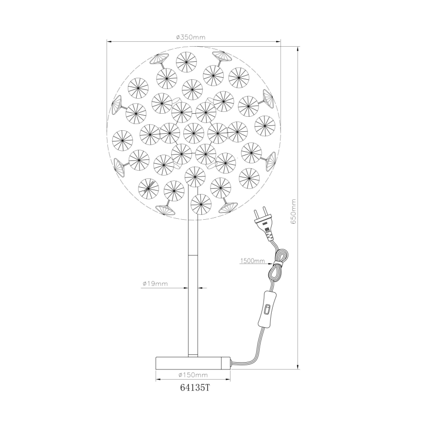 Globo - LED Galda lampa 8xG9/3,5W/230V zelta