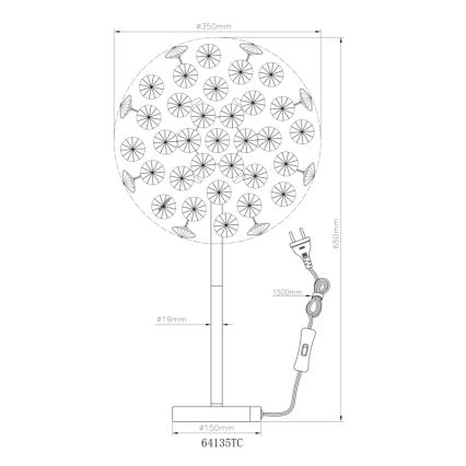 Globo - LED Galda lampa 8xG9/3,5W/230V spīdīgi hromēts