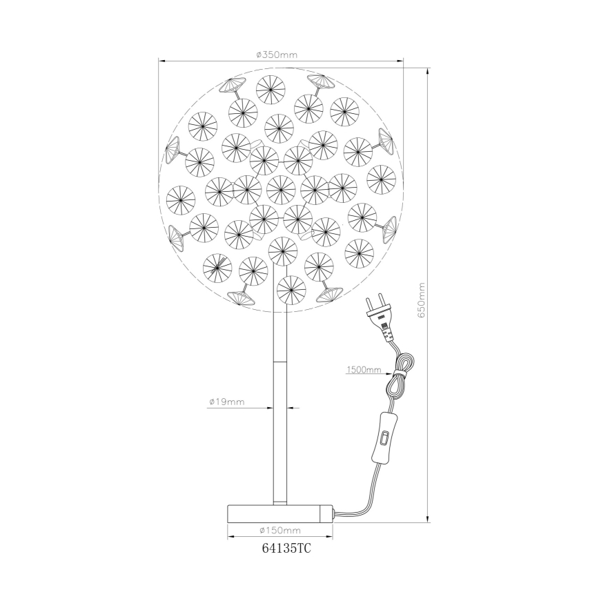 Globo - LED Galda lampa 8xG9/3,5W/230V spīdīgi hromēts