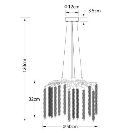 Globo - LED lustra uz troses 6xG9/8W/230V