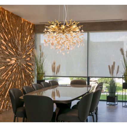 Globo - Lustra uz kabeļa 8xE14/40W/230V zeltaina