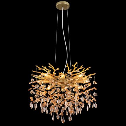 Globo - Lustra uz kabeļa 8xE14/40W/230V zeltaina