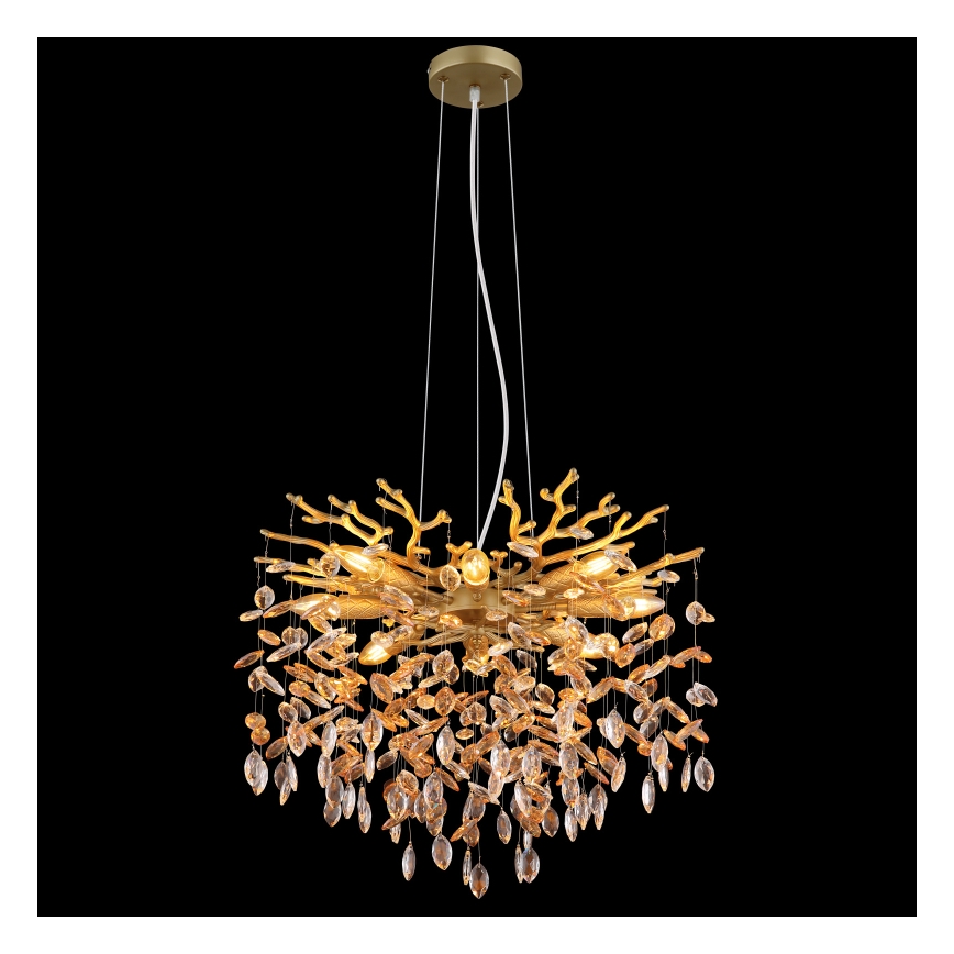 Globo - Lustra uz kabeļa 8xE14/40W/230V zeltaina