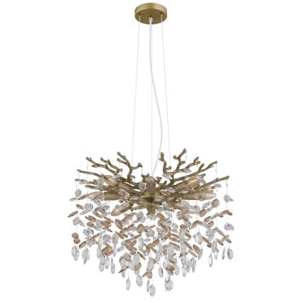 Globo - Lustra uz kabeļa 8xE14/40W/230V zeltaina