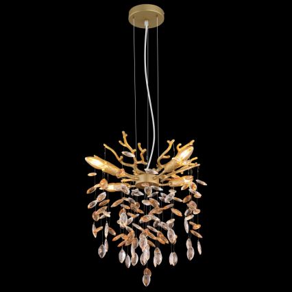 Globo - Lustra uz troses 4xE14/40W/230V zelta krāsas
