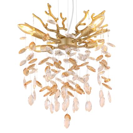 Globo - Lustra uz troses 4xE14/40W/230V zelta krāsas