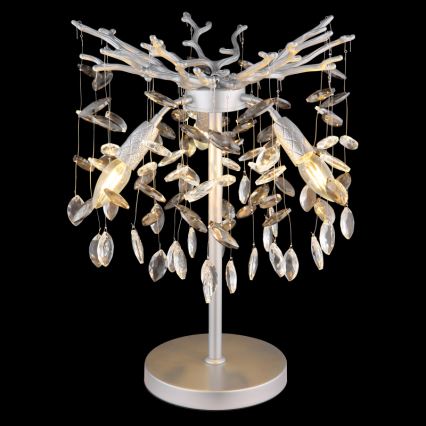 Globo - sudraba galda lampa 3xE14/40W/230V