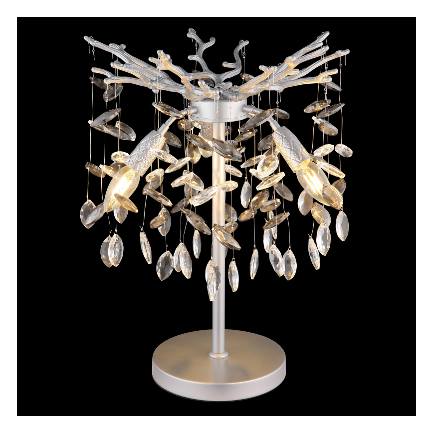 Globo - sudraba galda lampa 3xE14/40W/230V