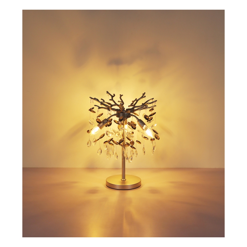 Globo - sudraba galda lampa 3xE14/40W/230V