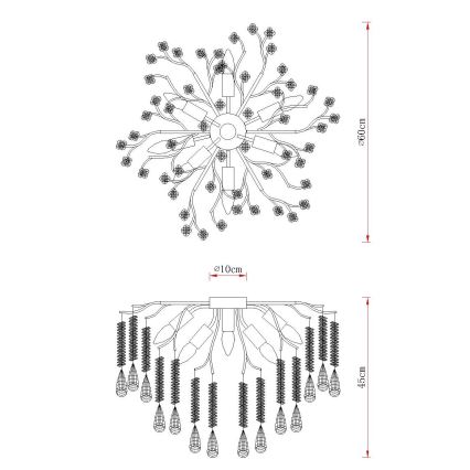 Globo - Griestu lampa 8xE14/40W/230V