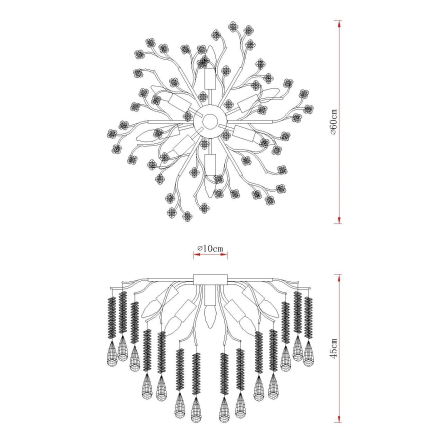 Globo - Griestu lampa 8xE14/40W/230V