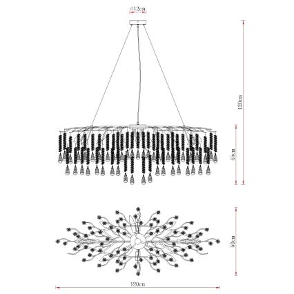 Globo - Lustra uz troses 12xE14/40W/230V