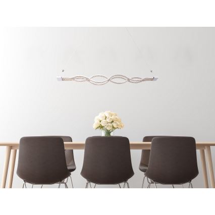 Globo - LED lustra ar regulējamu spilgtumu uz troses LED/30W/230V + ar tālvadības pulti