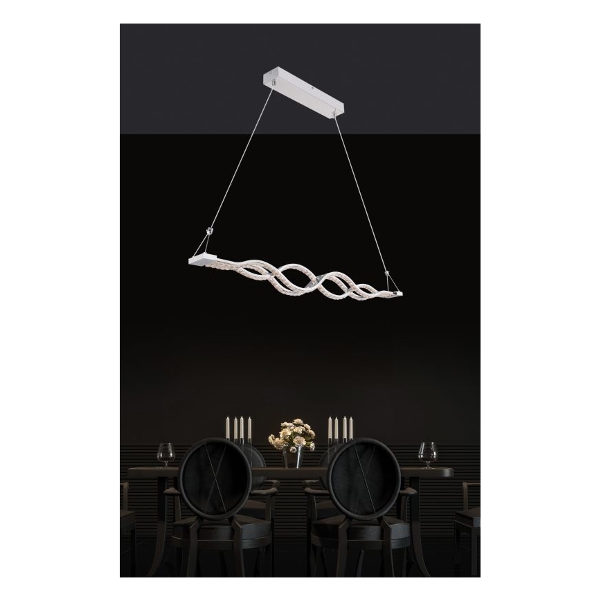 Globo - LED lustra ar regulējamu spilgtumu uz troses LED/30W/230V + ar tālvadības pulti