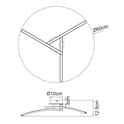 Globo - LED Virsapmetuma lustra 3xLED/6W/230V 3000/4000/6000K